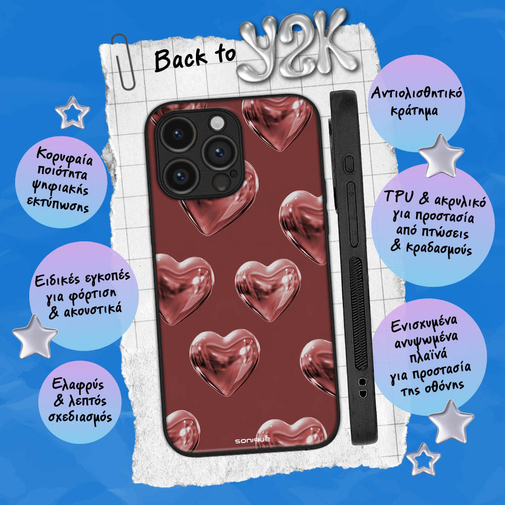 Θήκη Sonique Back to Y2K Series για Nothing Phone 3a Shiny Hearts