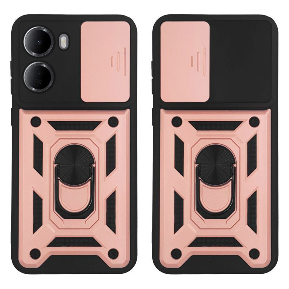 Θήκη Ring Armor CamPro Sonique για Xiaomi Redmi 15A 5G Ροζ Χρυσό