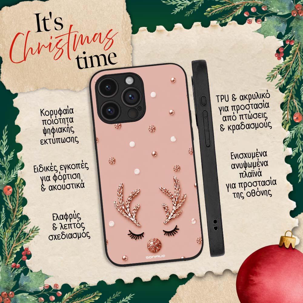 Θήκη Sonique It's Christmas Time Series για Google Pixel 9 5G Glitter Reindeer
