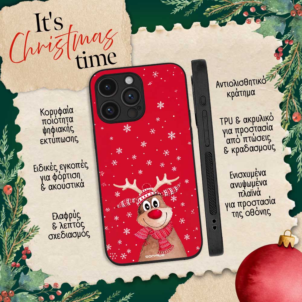 Θήκη Sonique It's Christmas Time Series για Google Pixel 9a 5G Ρούντολφ