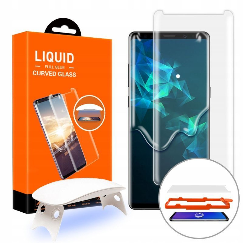 T-MAX UV Glass Samsung + Λάμπα UV Galaxy Note 9 Διάφανο