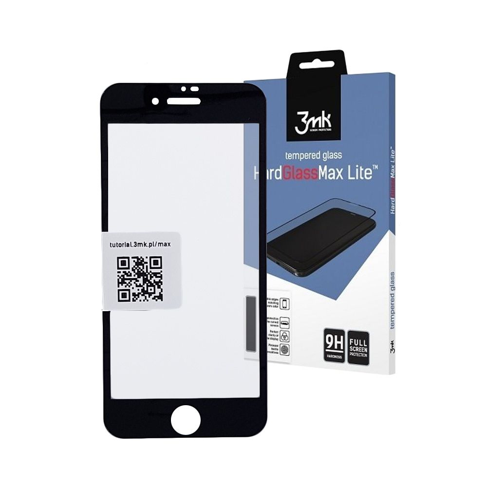 3MK HardGlass Max Lite Full Screen Apple iPhone SE 2020 / iPhone SE 2022 Μαύρο