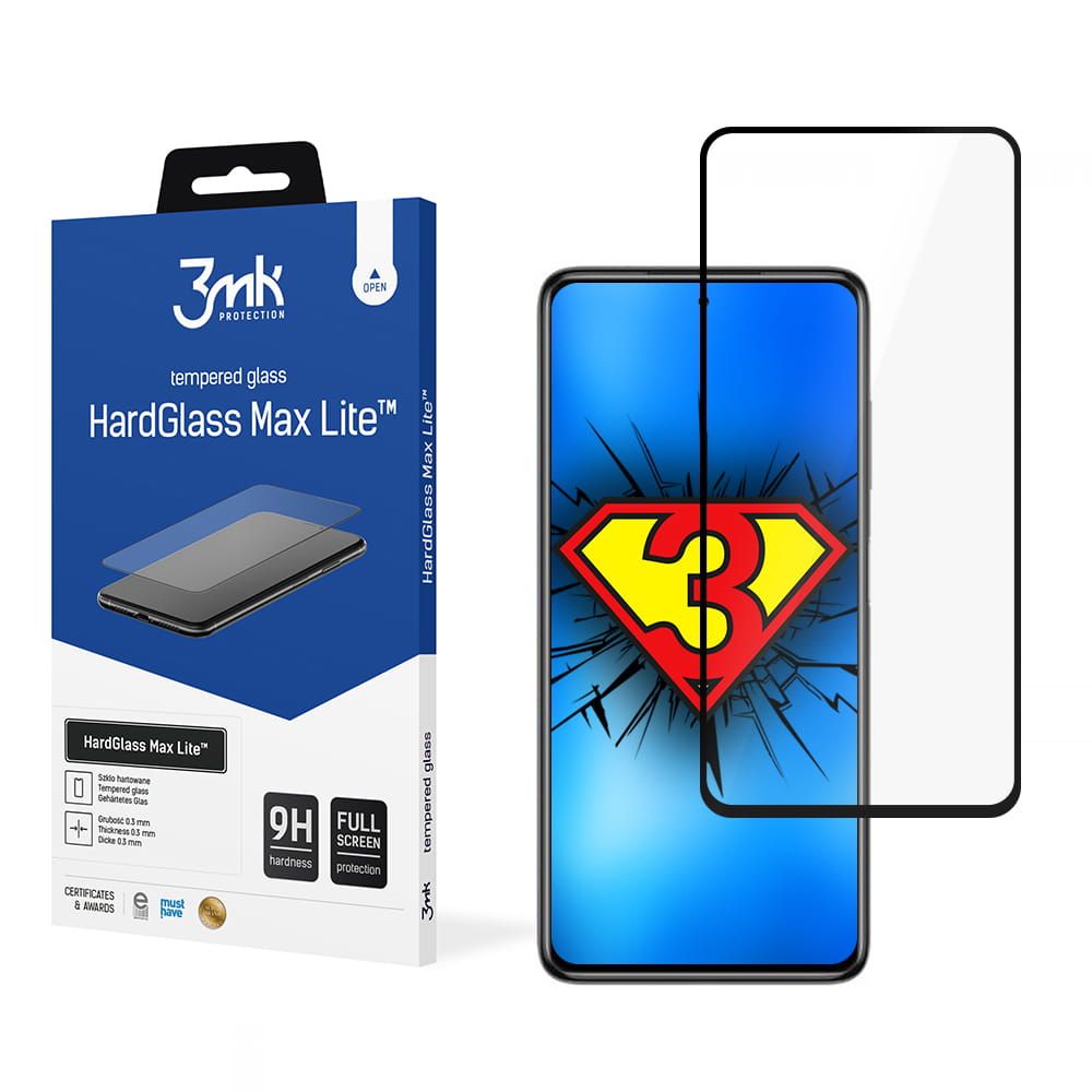 3MK HardGlass Max Lite Full Screen Xiaomi Poco X3 NFC / Poco X3 Pro Μαύρο