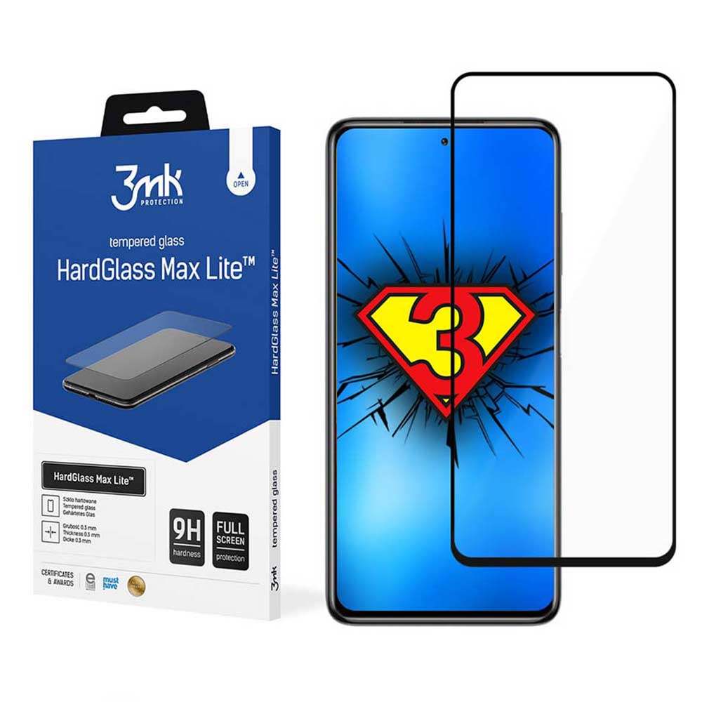3MK HardGlass Max Lite Full Screen Xiaomi Poco F3 / Mi 11i Μαύρο