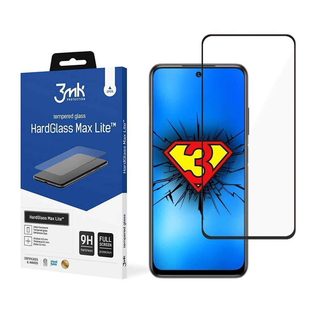 3MK HardGlass Max Lite Full Screen Xiaomi Redmi 10 / Redmi 10 2022 Μαύρο