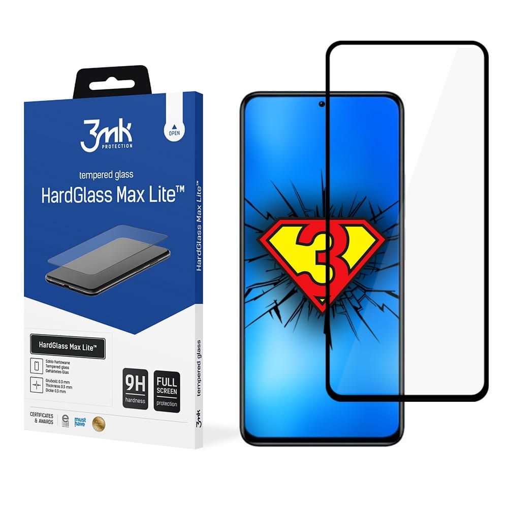3MK HardGlass Max Lite Full Screen Xiaomi Poco M4 Pro 5G / Redmi Note 11s 5g Μαύρο