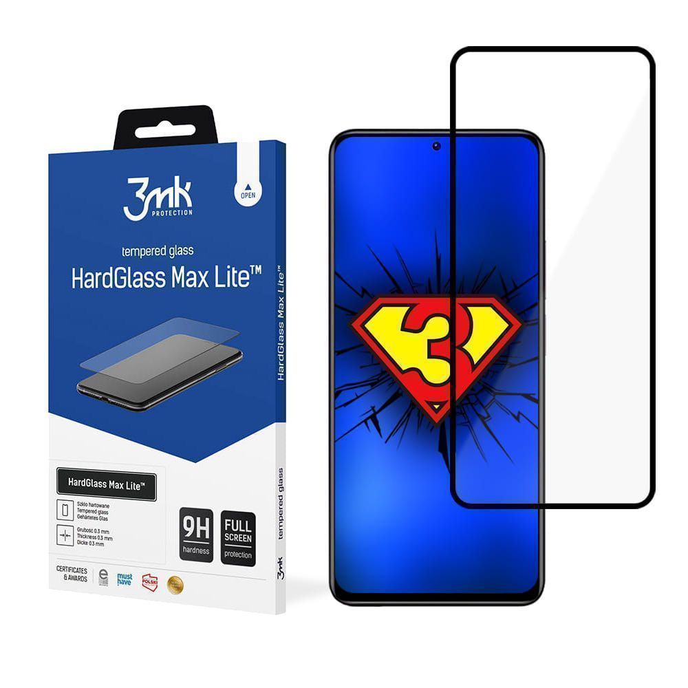 3MK HardGlass Max Lite Full Screen Xiaomi Redmi Note 11 4G / Redmi Note 11S Μαύρο