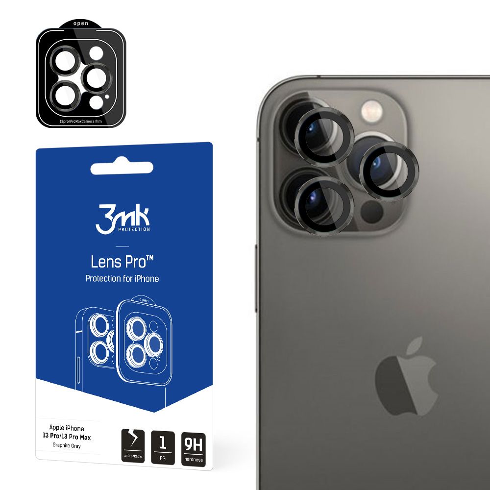 3MK Lens Protection Pro Προστασία Κάμερας Apple iPhone 13 Pro / iPhone 13 Pro Max Graphite