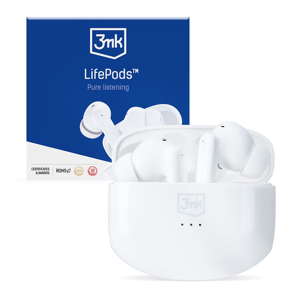Ασύρματα Ακουστικά  3mk LifePods Bluetooth 5.3 Λευκό