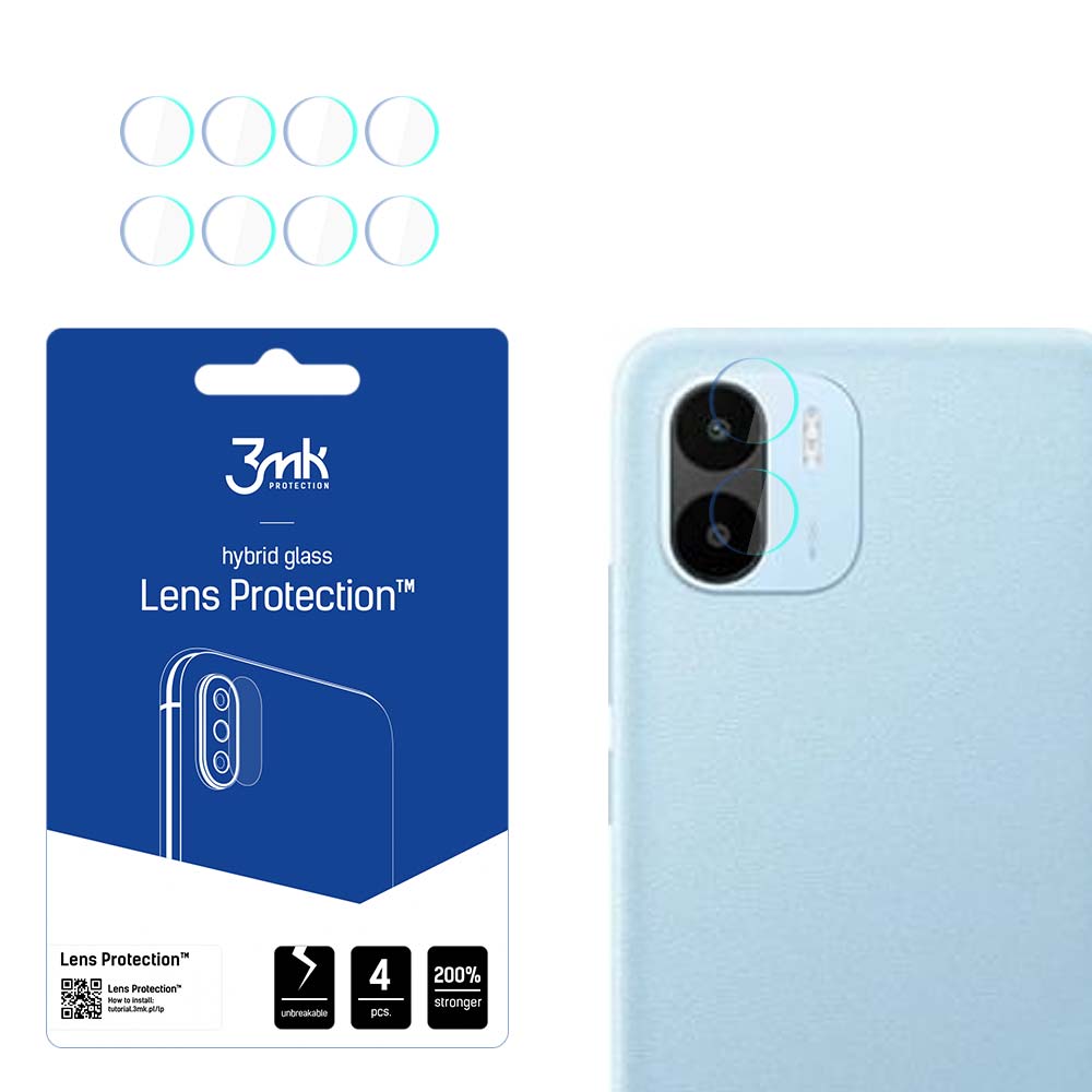 3MK FG Camera Lens Flexible Glass Film Prοtector 7H Xiaomi (4τμ) Redmi A1 / Redmi A1 Plus / Redmi A2 / Redmi A2 Plus / Poco C50