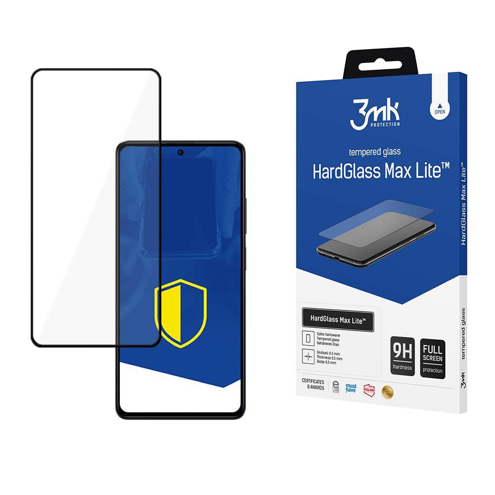 3MK HardGlass Max Lite Full Screen Xiaomi Poco X5 Pro 5G Μαύρο