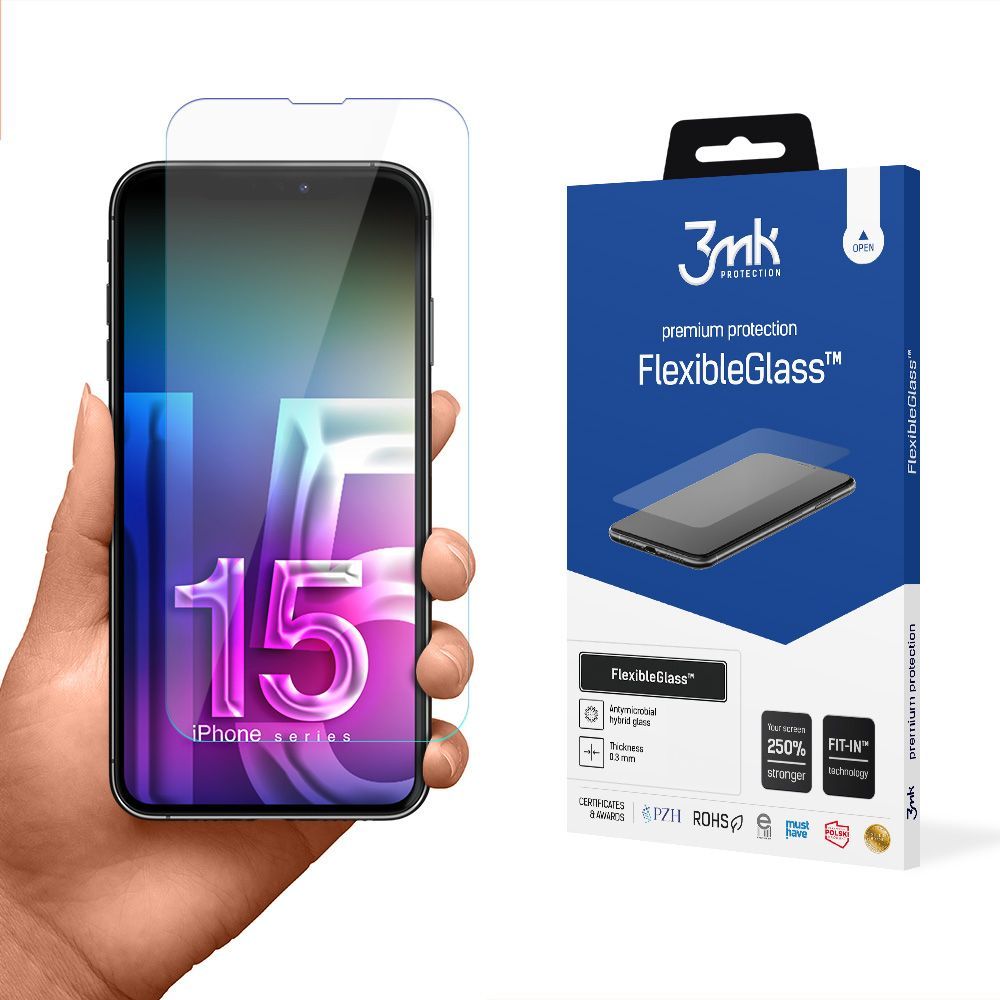 3MK Flexible Tempered Glass 7H Apple iPhone 15