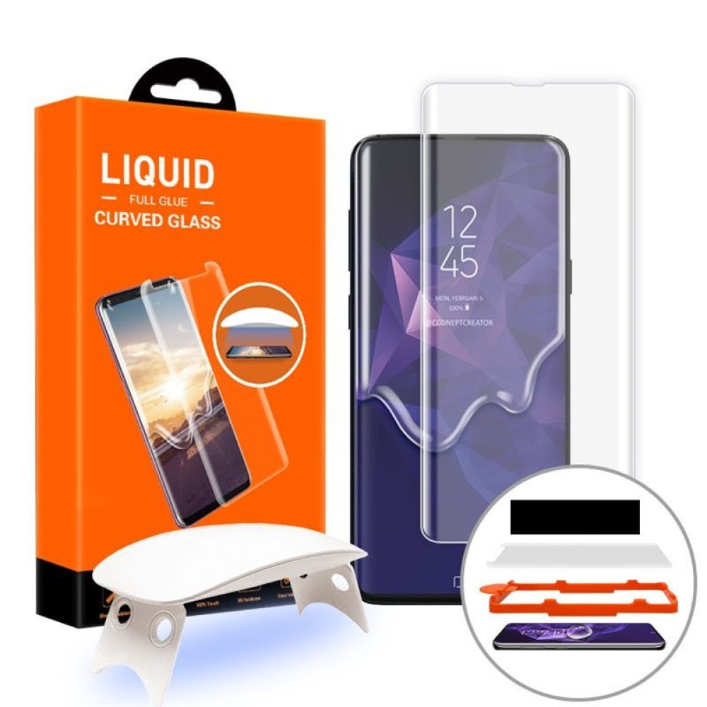 T-MAX UV Glass Samsung + Λάμπα UV Galaxy S10 Plus Διάφανο