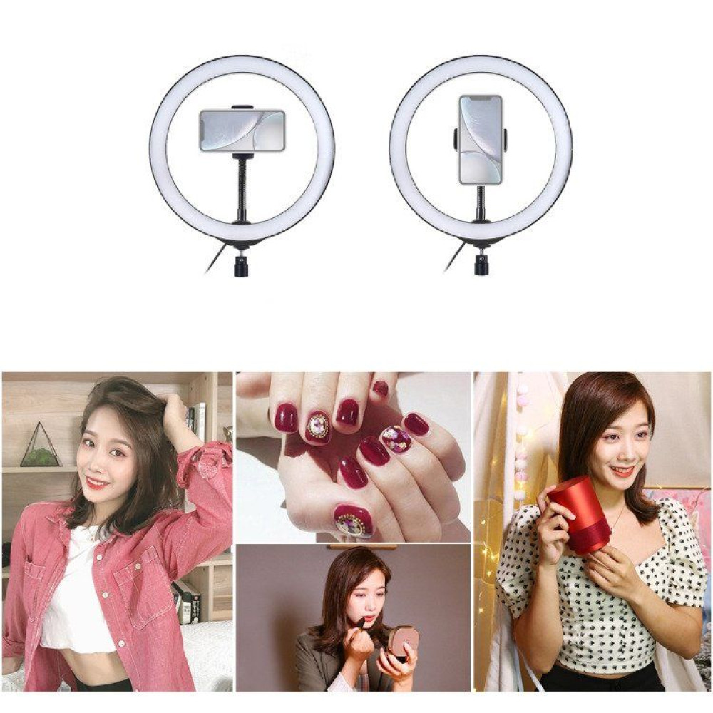 Ring Light Puluz 1,1m Tripod Mount + 10 inch 26cm RGBW LED Ring Vlogging Video Light Live