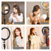 Ring Light Puluz 1,1m Tripod Mount + 10 inch 26cm RGBW LED Ring Vlogging Video Light Live