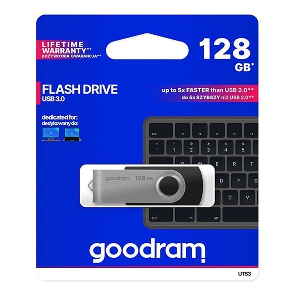 GOODRAM Pendrive - 128GB USB 3.2 UTS3 Μαύρο