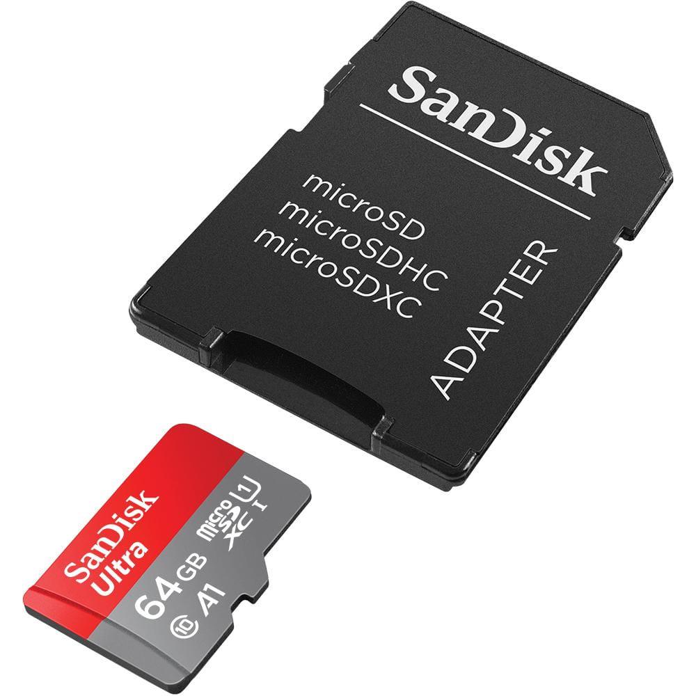 Κάρτα Μνήμης SanDisk A1 micro SDXC 64GB|UHS-I|Class 10|140MB/s+Adapter