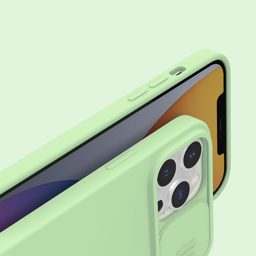 Θήκη Σιλικόνης Nillkin CamShield Silky Apple iPhone 13 Πράσινο Ανοιχτό