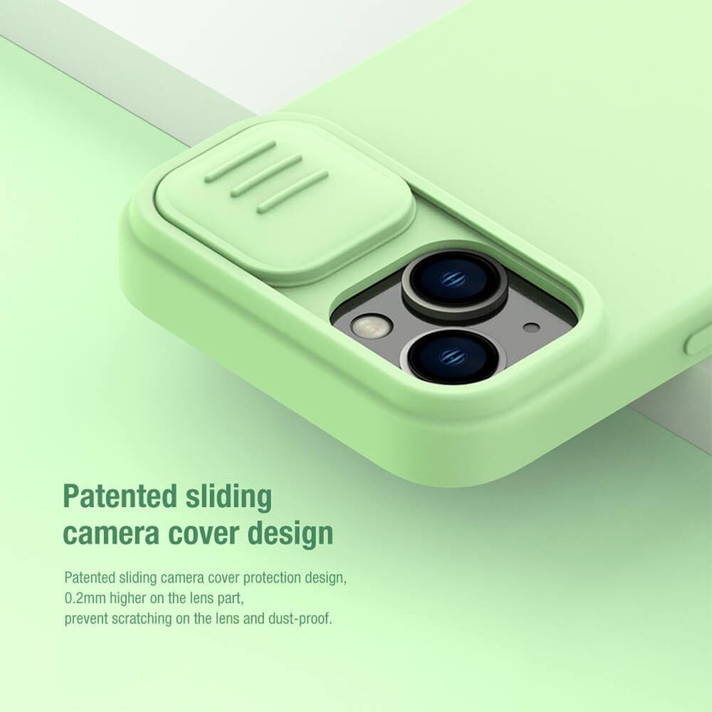 Θήκη Σιλικόνης Nillkin CamShield Silky Apple iPhone 14 Λιλά