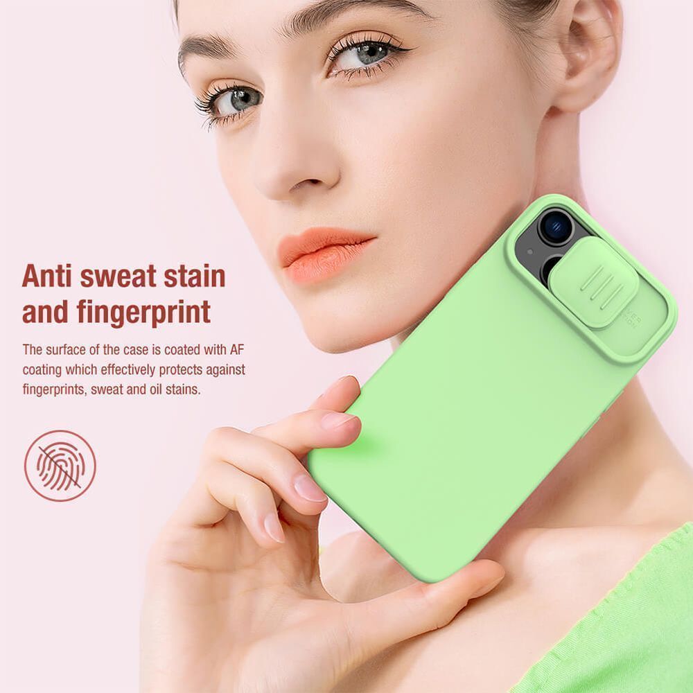 Θήκη Σιλικόνης Nillkin CamShield Silky Apple iPhone 14 Λιλά