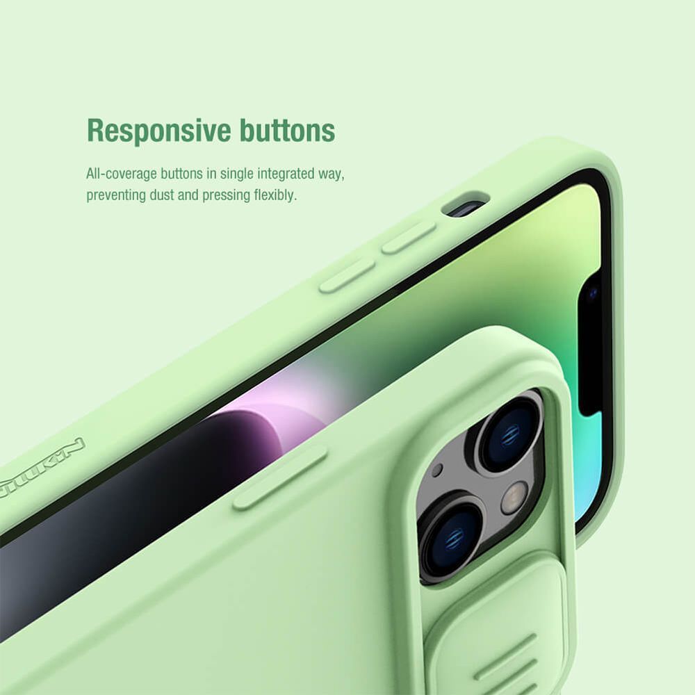 Θήκη Σιλικόνης Nillkin CamShield Silky Apple iPhone 14 Λιλά