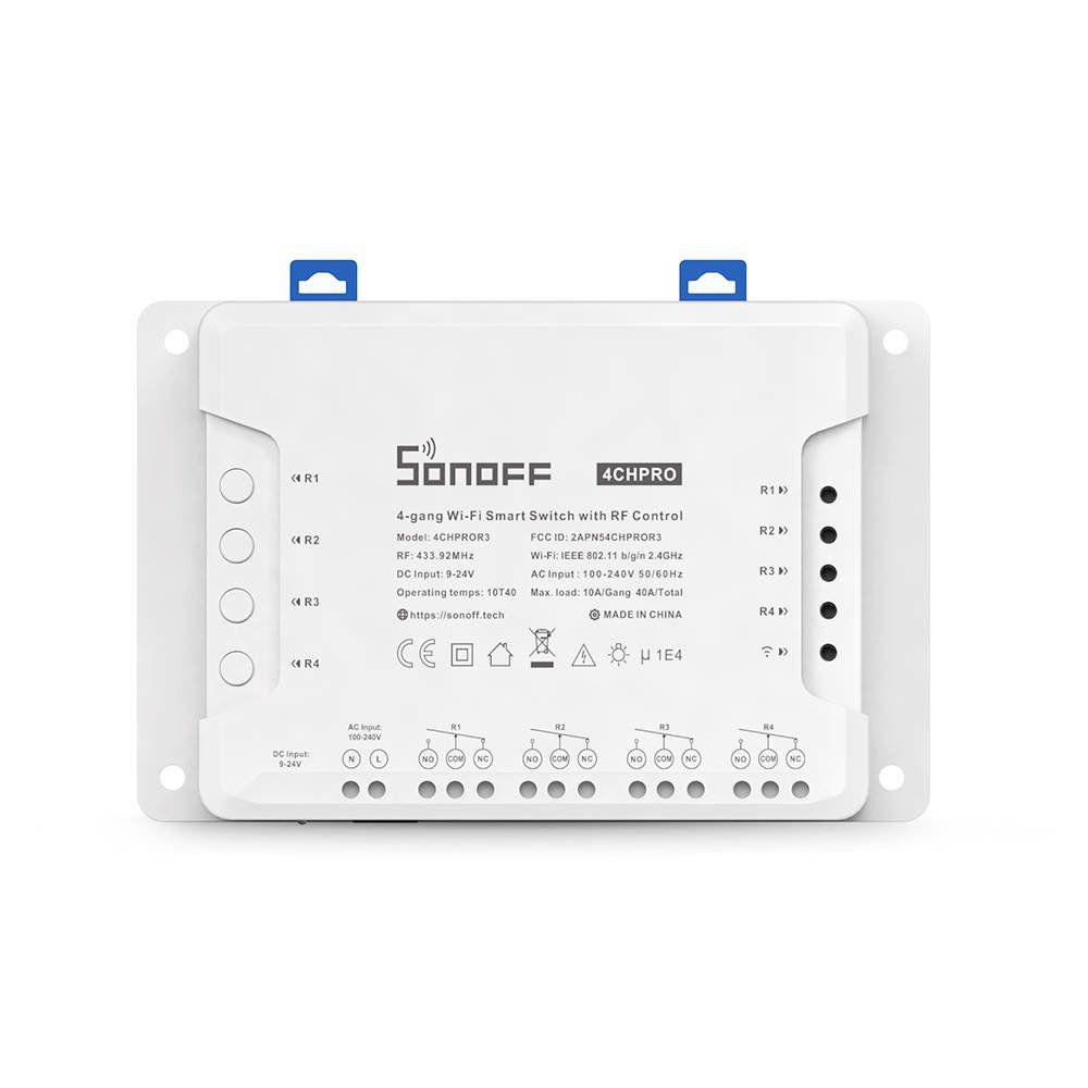 Sonoff Smart Διακόπτης WIFi 4CHR3 4 Θέσεων 16Α Λευκό