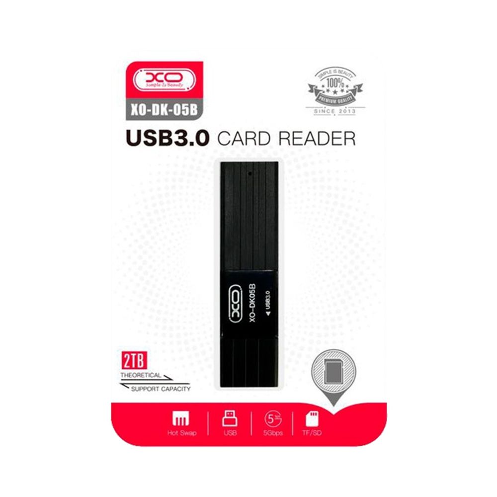 XO Card Reader DK05B USB 3.0 για TF & MicroSD Κάρτες Μαύρο