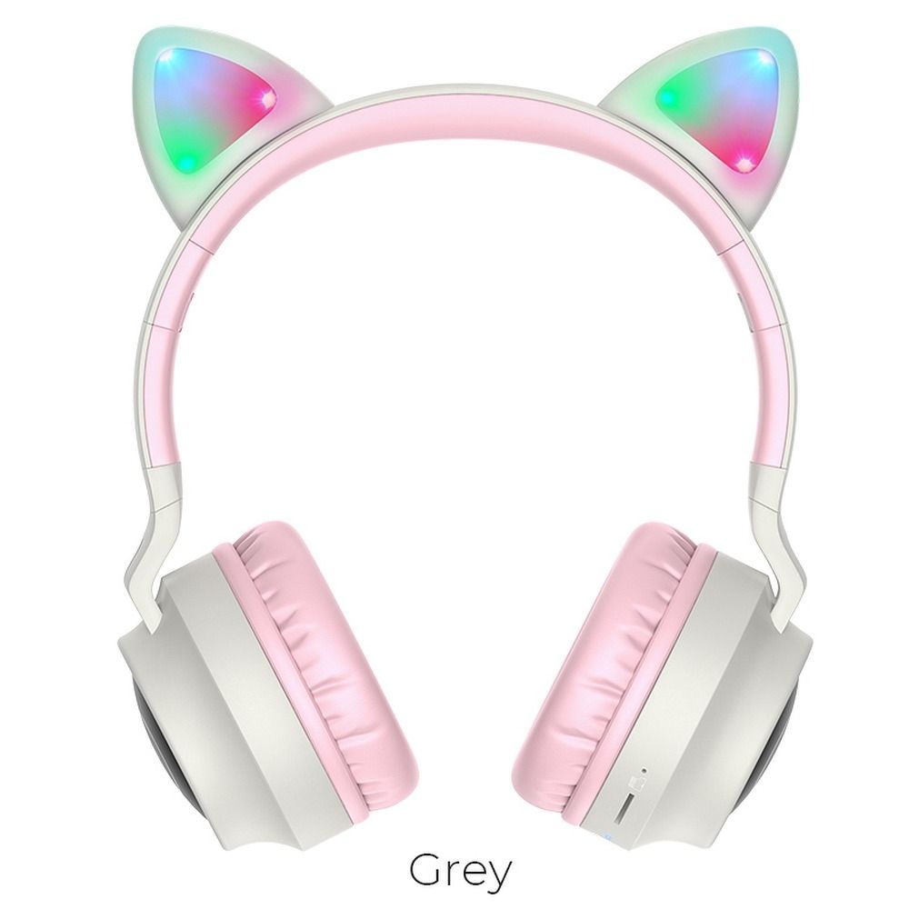 Ασύρματα Ακουστικά HOCO Cat Ear W27 Γκρι