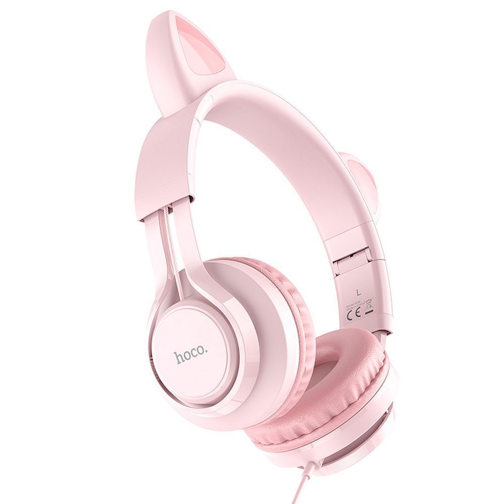 Ενσύρματα Ακουστικά HOCO Cat Ear W36 Ροζ
