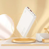 Powerbank Hoco J101 Ultra Thin 10000mAh, με 2 Θύρες USB-A και Θύρα USB-C, 22.5W PD Λευκό