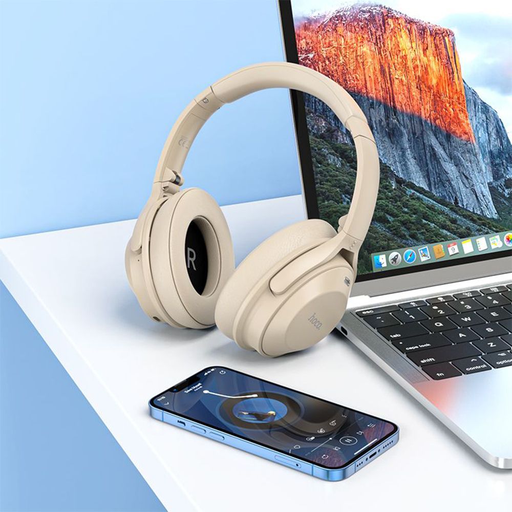 Ασύρματα Ακουστικά Kεφαλής HOCO W37 Active Noise Cancelation Χρυσό