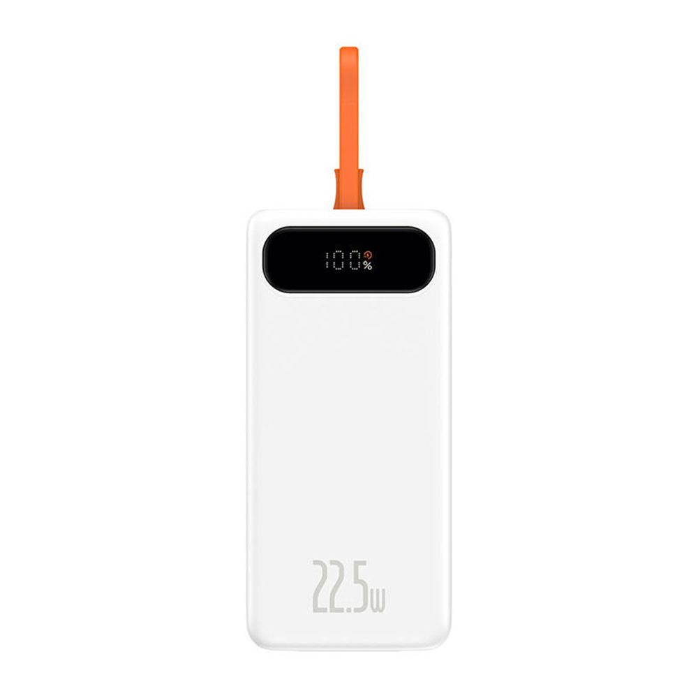 Powerbank Baseus Block 20000mAh 22.5W με θύρες 1xUSB, 1xUSB-C Quick Charge 3.0 + καλώδιο USB-C Λευκό