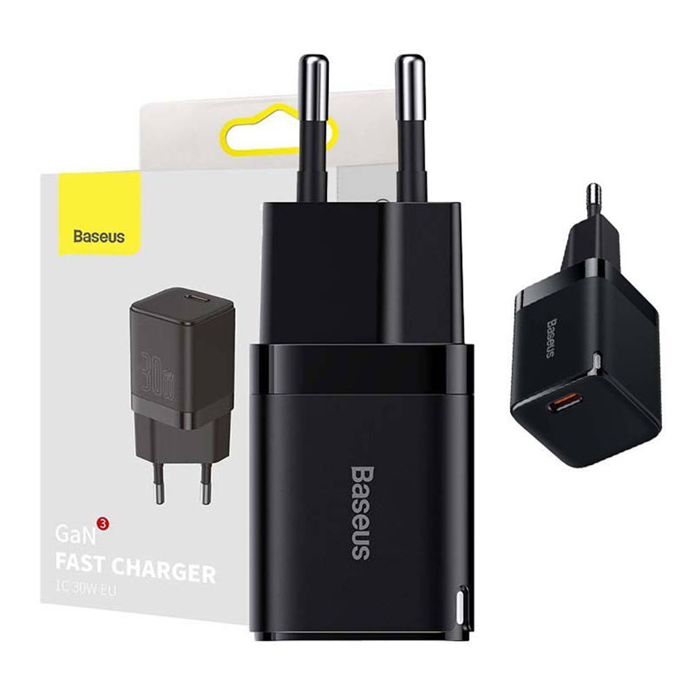 Φορτιστής Baseus GAN3 USB-C 30W Power Delivery / Quick Charge 4+ Μαύρο