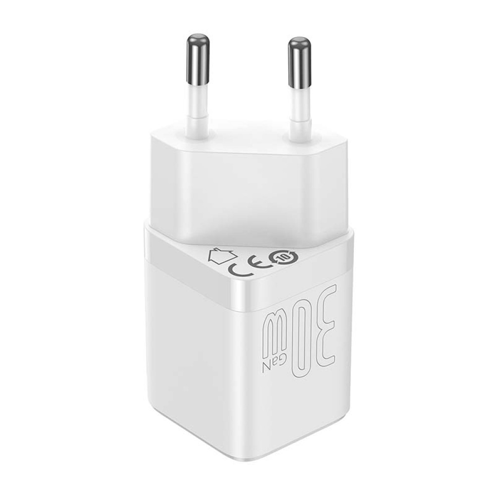 Φορτιστής Baseus GAN3 USB-C 30W Power Delivery / Quick Charge 4+ Λευκό