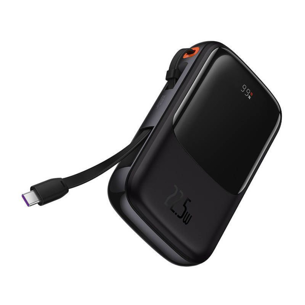 Baseus Qpow Pro Power Bank 10000mAh 22.5W με Καλώδιο USB-C Μαύρο