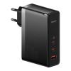 Φορτιστής Baseus GaN5 Pro Quick Charger 2xUSB-C + USB 140W με καλώδιο Type-C Μαύρο