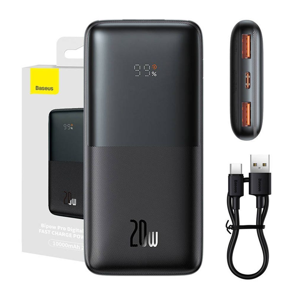Powerbank Baseus Bipow Pro PowerBank 10000mAh 20W Μαύρο
