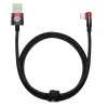 Καλώδιο Baseus MVP 2 Elbow Braided USB σε Lightning 20W 1m Μαύρο / Κόκκινο