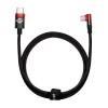 Καλώδιο Baseus MVP 2 Elbow Braided USB-C PD 100W 1m Μαύρο / Κόκκινο