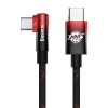 Καλώδιο Baseus MVP 2 Elbow Braided USB-C PD 100W 1m Μαύρο / Κόκκινο
