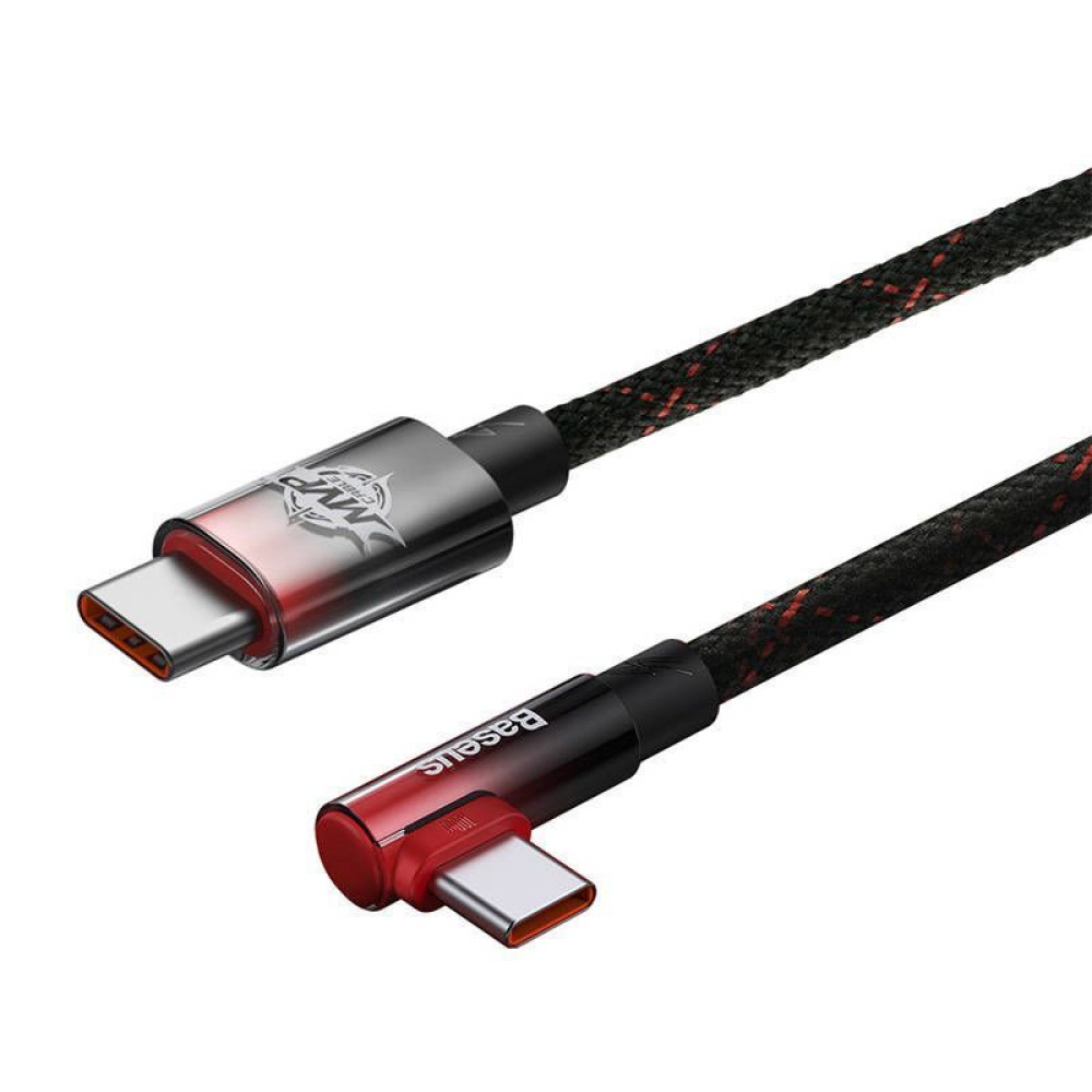 Καλώδιο Baseus MVP 2 Elbow Braided USB-C PD 100W 1m Μαύρο / Κόκκινο