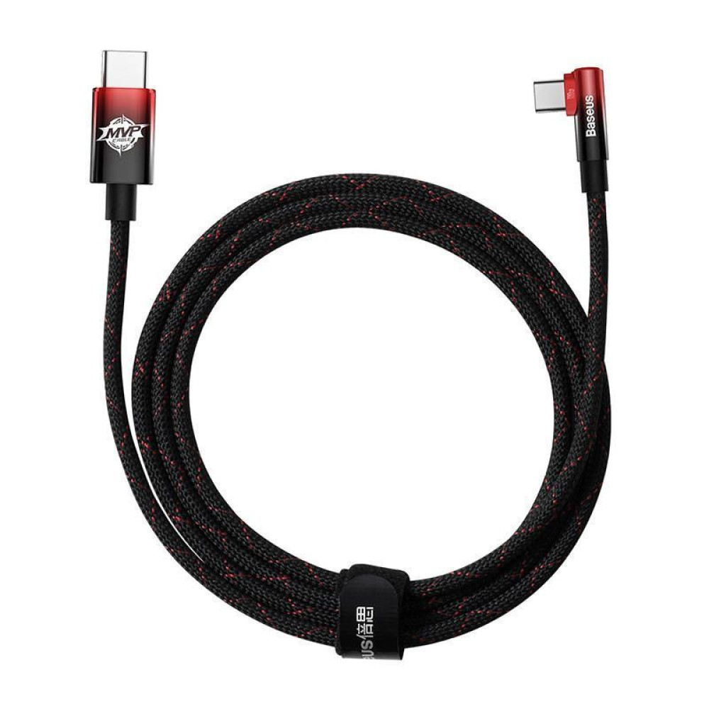 Καλώδιο Baseus MVP 2 Elbow Braided USB-C PD 100W 2m Μαύρο / Κόκκινο