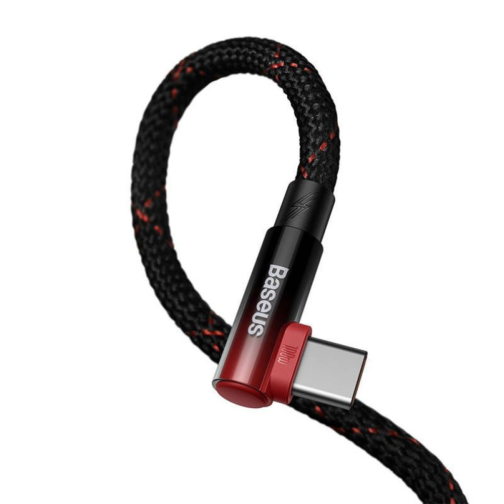 Καλώδιο Baseus MVP 2 Elbow Braided USB-C PD 100W 2m Μαύρο / Κόκκινο