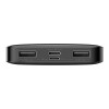 Powerbank Baseus Bipow 10000mAh, με 2 Θύρες USB-A και Θύρα USB-C, 15W PD Μαύρο