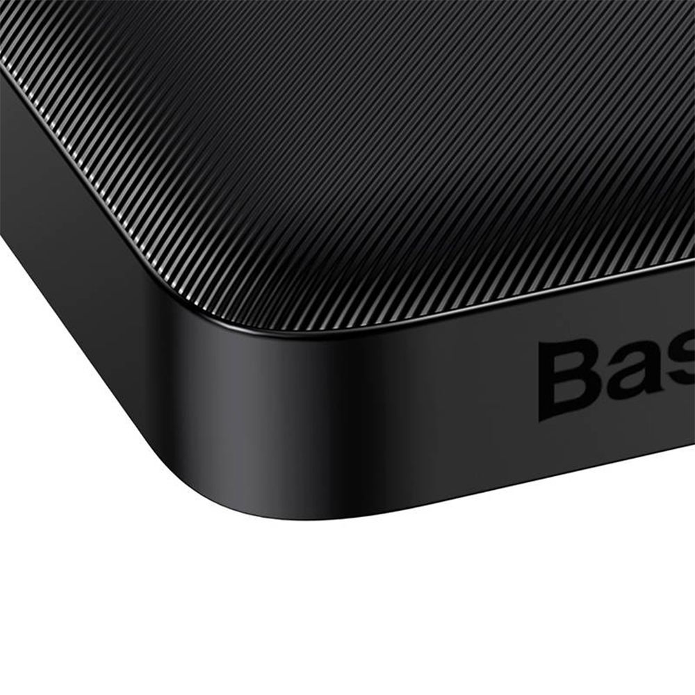 Powerbank Baseus Bipow 10000mAh, με 2 Θύρες USB-A και Θύρα USB-C, 15W PD Μαύρο