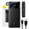 Powerbank Baseus Bipow 10000mAh, με 2 Θύρες USB-A και Θύρα USB-C, 15W PD Μαύρο