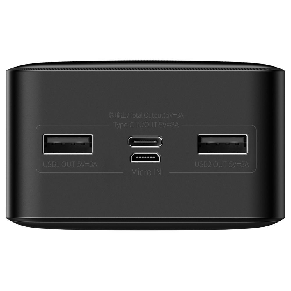 Powerbank Baseus Bipow 30000mAh, με 2 Θύρες USB-A και Θύρα USB-C, 15W PD Μαύρο