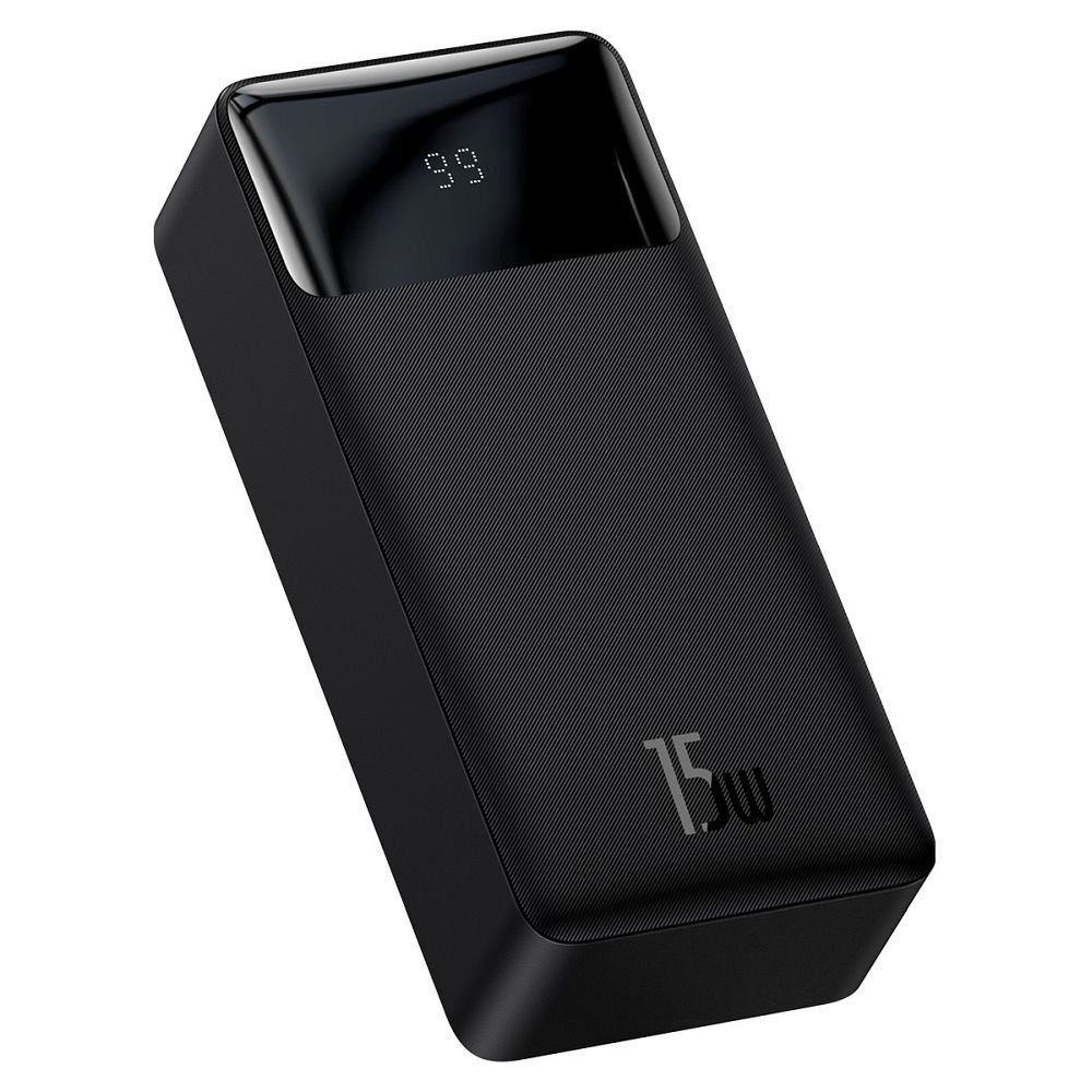 Powerbank Baseus Bipow 30000mAh, με 2 Θύρες USB-A και Θύρα USB-C, 15W PD Μαύρο