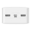 Powerbank Baseus Bipow 30000mAh, με 2 Θύρες USB-A και Θύρα USB-C, 15W PD Λευκό