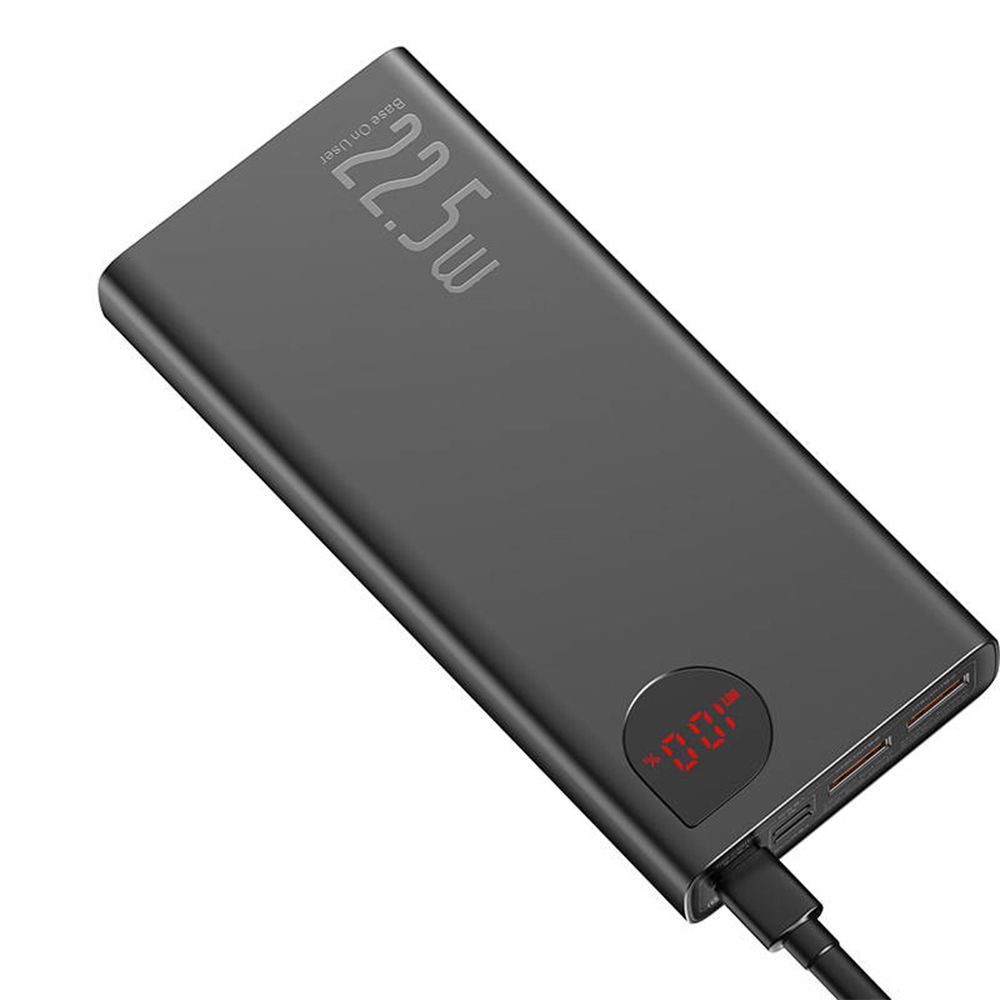 Powerbank Baseus Adaman 20000mAh 22.5W με 2 Θύρες USB-A και Θύρα USB-C Quick Charge 3.0 Μαύρο
